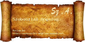 Szoboszlai Angelus névjegykártya
